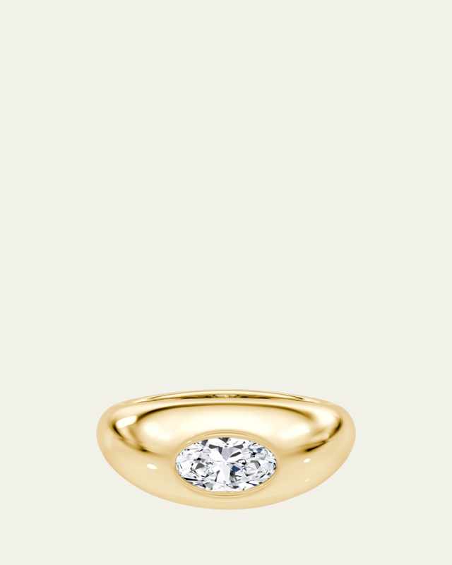 x Petra & Meehan Lab Grown Petite Oval Dome Band